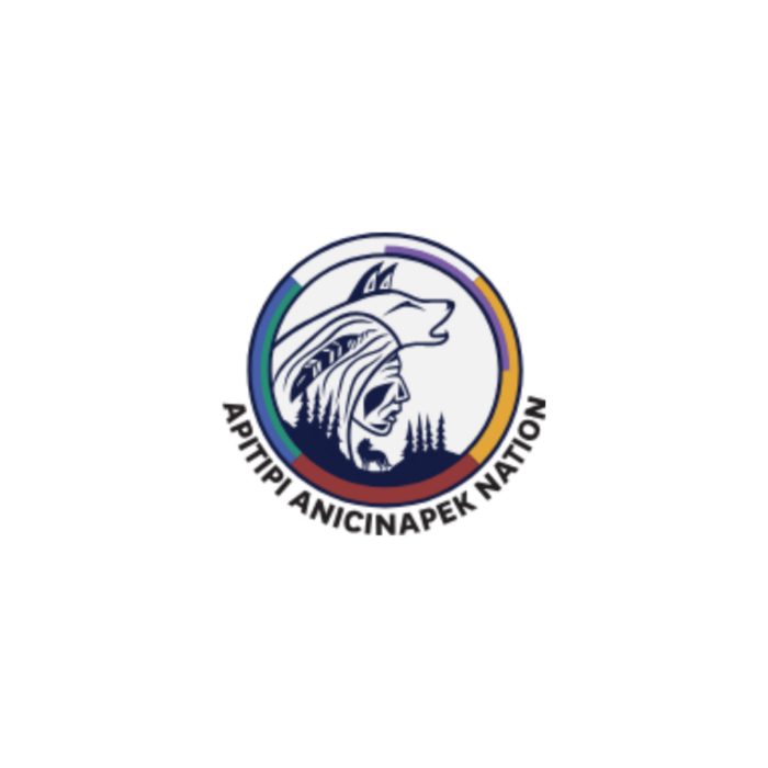 Timmins Care Logo of the Aptiipii Anicinapek Nation featuring a circular design with a howling wolf and traditional patterns. Cochrane District Social Services Administration Board