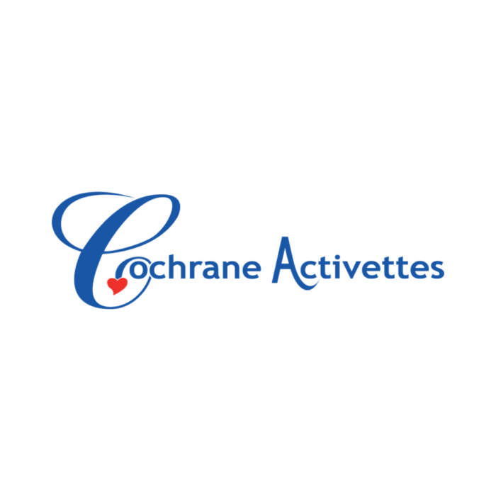 Timmins Care Logo of Cochrane Activettes with blue text and a red heart in the letter "C". Cochrane District Social Services Administration Board