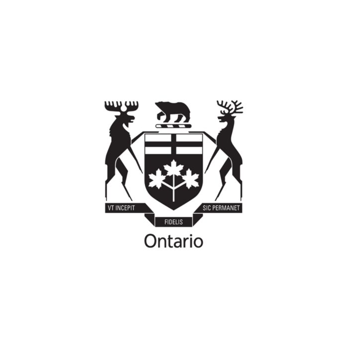 Timmins Care The image shows the official coat of arms of Ontario, featuring a moose and a deer on either side of a shield with a bear on top. The shield has three maple leaves and a cross. Cochrane District Social Services Administration Board