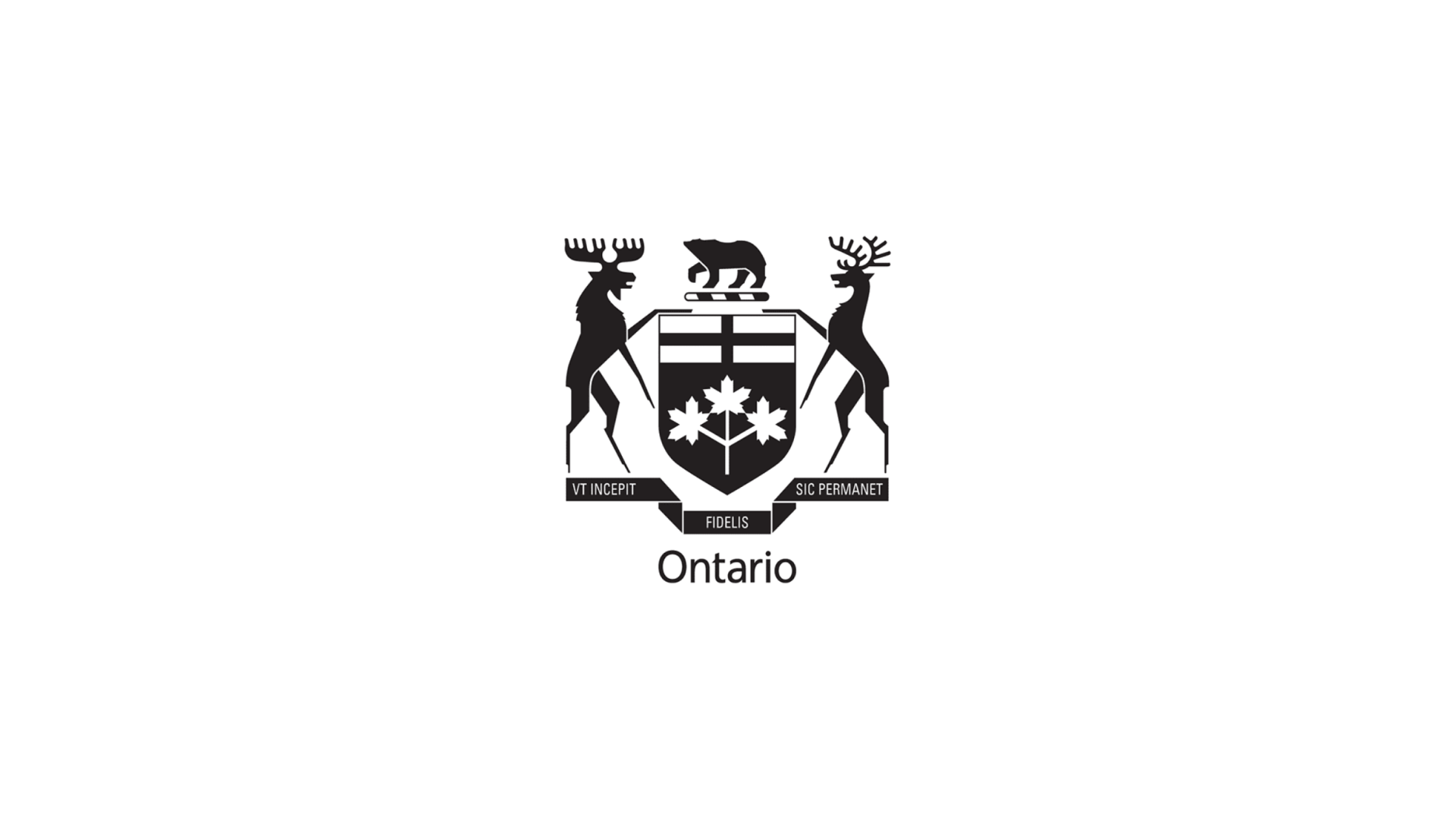 Timmins Care The image shows the official coat of arms of Ontario, featuring a moose and a deer on either side of a shield with a bear on top. The shield has three maple leaves and a cross. Cochrane District Social Services Administration Board